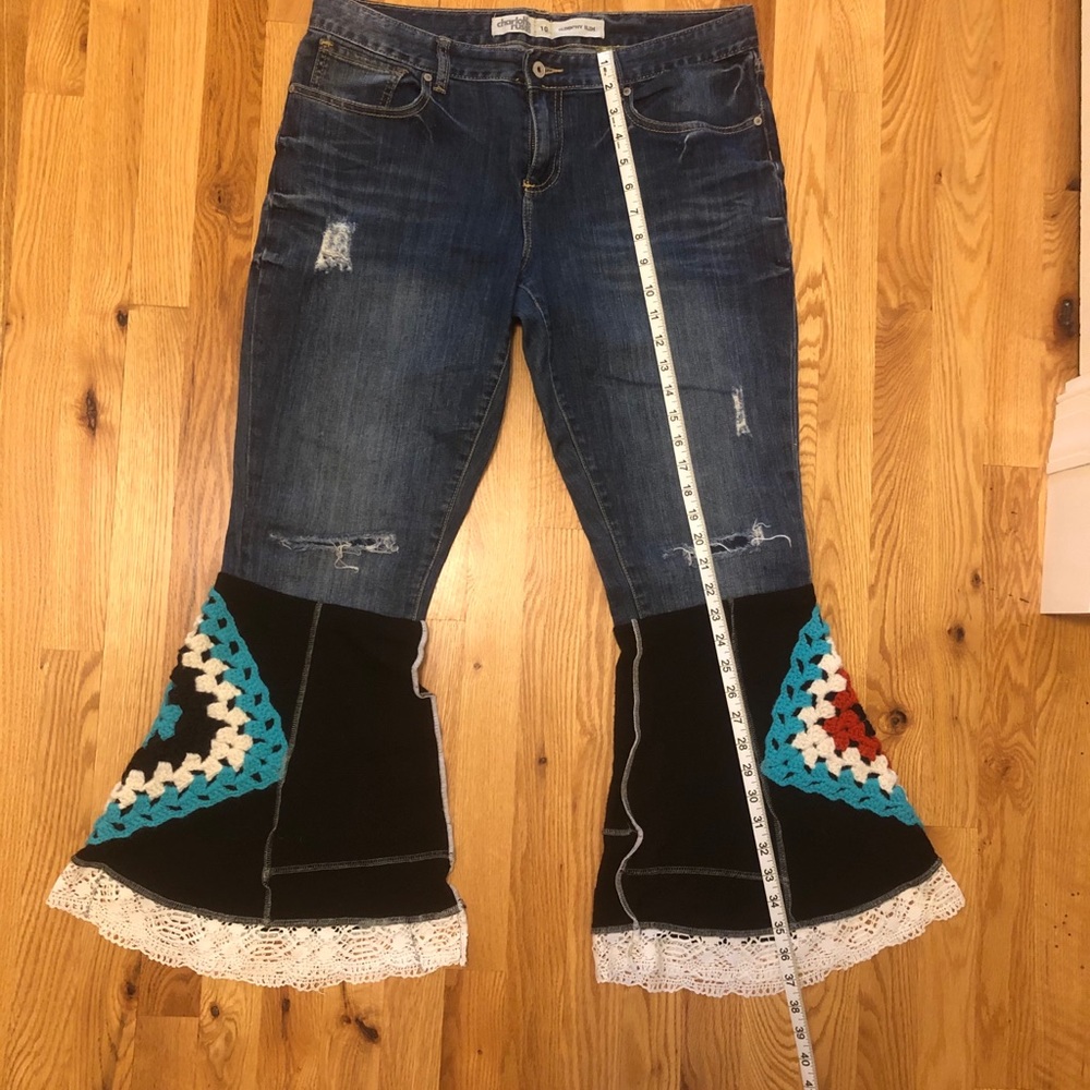 Custom bell with granny squares